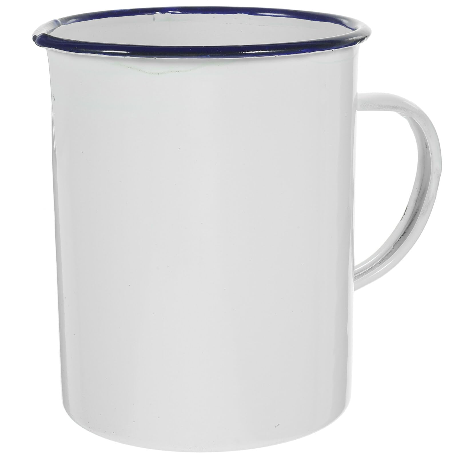 Yardwe Mugs Metal Beer Cup Metal Drinking Cup Camping Coffee Mug Juice Tea Cup Hiking Coffee Mug Camp Drinking Cups Camping Coffee Cup Tin Cup Enamel Hot Water Cup With Scale White Travel