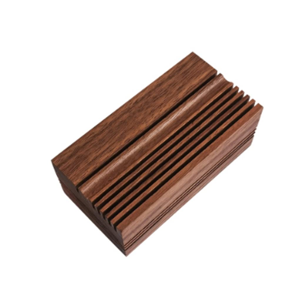 MOBYGKFY Business Card Holder Wooden Desktop Note Pendulum Base Office Supplies