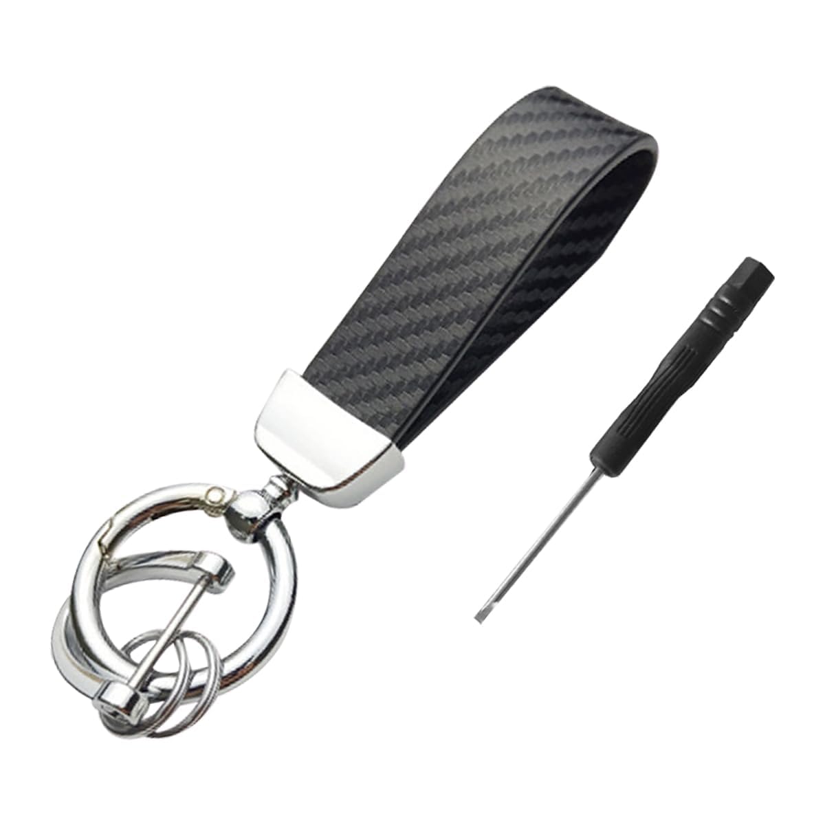 Tryagat 1 Pcs Keyring for Jeep Cherokee, Keychain Keyfob Key Ring Key Holder Fob Protector Accessories Replacement Key Chain Key Strap,B