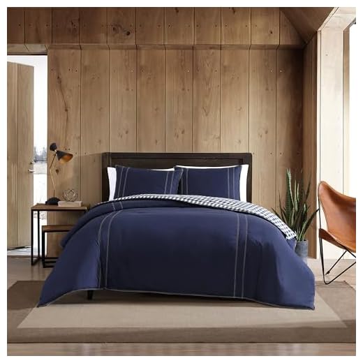 Eddie Bauer Home | Kingston Collection Kingston Reversible Comforter Set, Queen, Navy