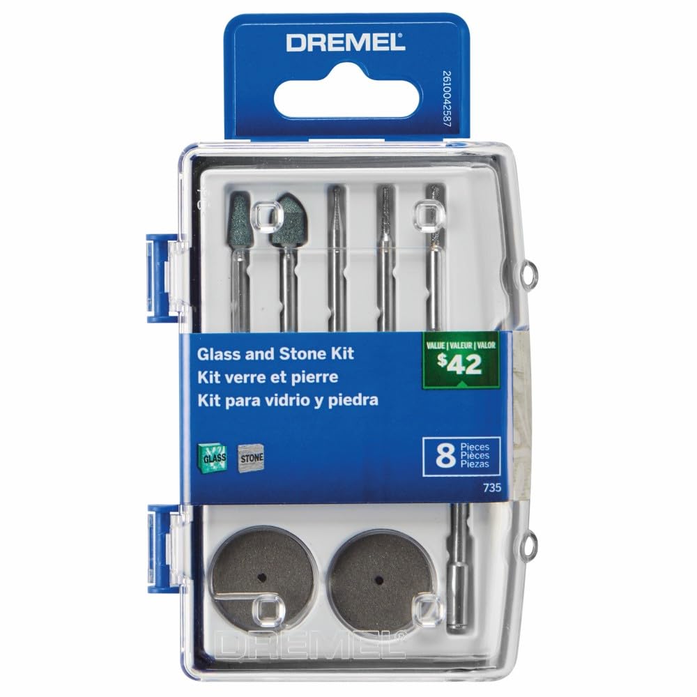 Dremel 735-01 8-Piece Glass and Stone Accessory Micro Kit