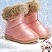 Imagen de Gaatpot Botas para Niña Botines de Nieve Zapatos para Invierno Calentitas Forradas Boots PU Impermeable Bebé Rosado 24 EU = 25 CN