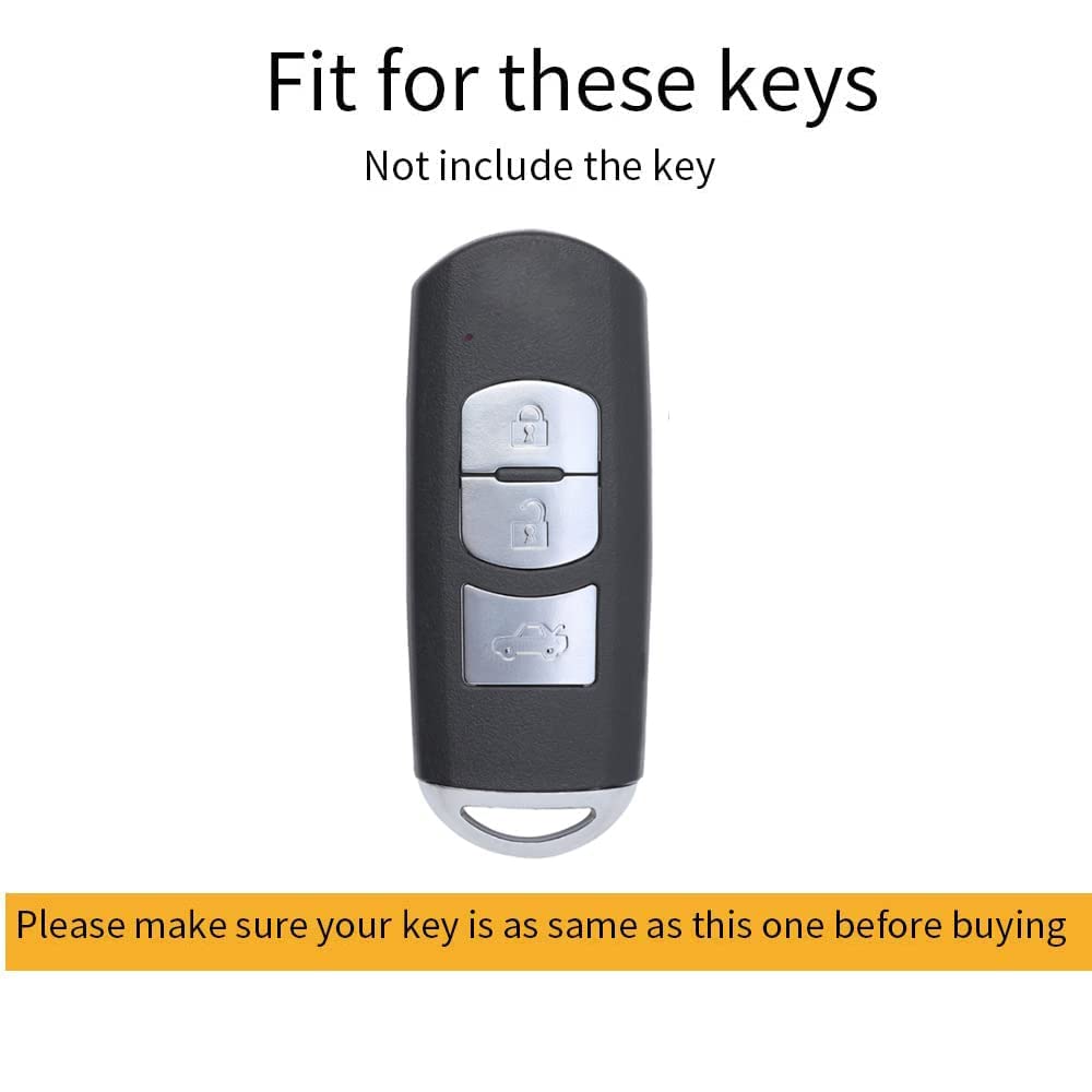 Ontto Custodia Portachiavi In TPU Per Mazda, Flip Key 2 Pulsanti, Colore Viola Chiaro, Protezione Anti Graffio