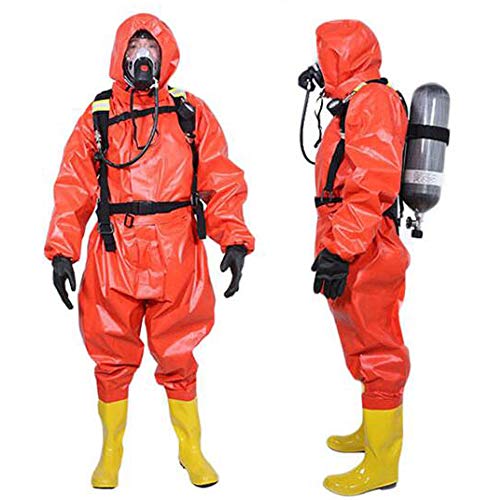 Preisvergleich Produktbild HUOFEIKE Leicht Chemische Schutzkleidung, Schutzbekleidung Integrierte Isolierung Flammhemmendes Halbgeschlossenen Handschuhe Und Stiefel