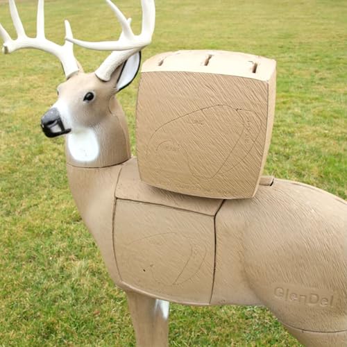 Image of GLENDEL Buck 3D Archery Target, Stops All Broadheads and Field Tips, Replaceable 4-Sided PolyFusion Core, Mimics the Proportions of Whitetail Deer with 150 inch B&C Antlers
