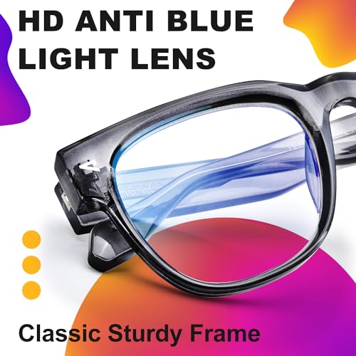 Image of VISOONE Square TR90 Blue Light Blocking Glasses with Anti Glare Computer Glass Woman and Men SAGE