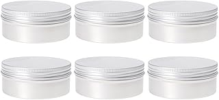 FOMIYES 8pcs Box Cream Container Makeup Containers Tin Cans with Lids Cosmetic Jars Travel Soap Case Aluminum Tin Jar Cream Box Travel Cosmetics Box Lotion Cosmetic Box Container Tank Soap, Silver,