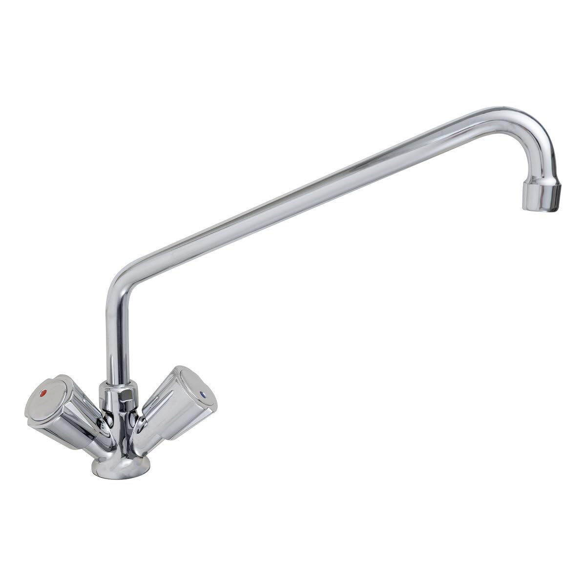 GastroHero Einloch Geschirrwaschbrause, Messing 1LMBT_PROFI | Mischbatterie, Kalt- & Warmwasseranschluss, Tischmontage, Lochbohrung Ø 30-32 mm, Wasserhahn 300 mm, Made in Europe