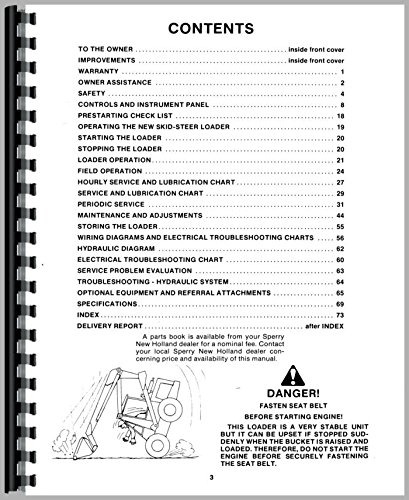 Operators Manual New Holland L784 L785 L781 Skid Steer      Plastic Comb – January 1, 2020