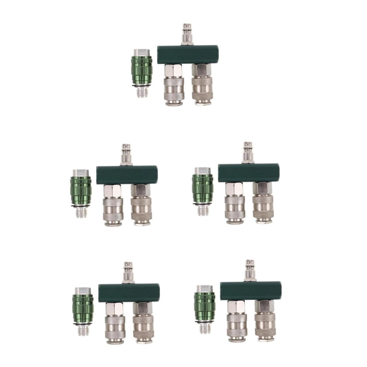 PRETYZOOM 5 Piezas Conector rápido Accesorio de manguera de aire Splitter de manguera de rápida divisores neumáticos para tubo divisor de tubo hierro niquelado