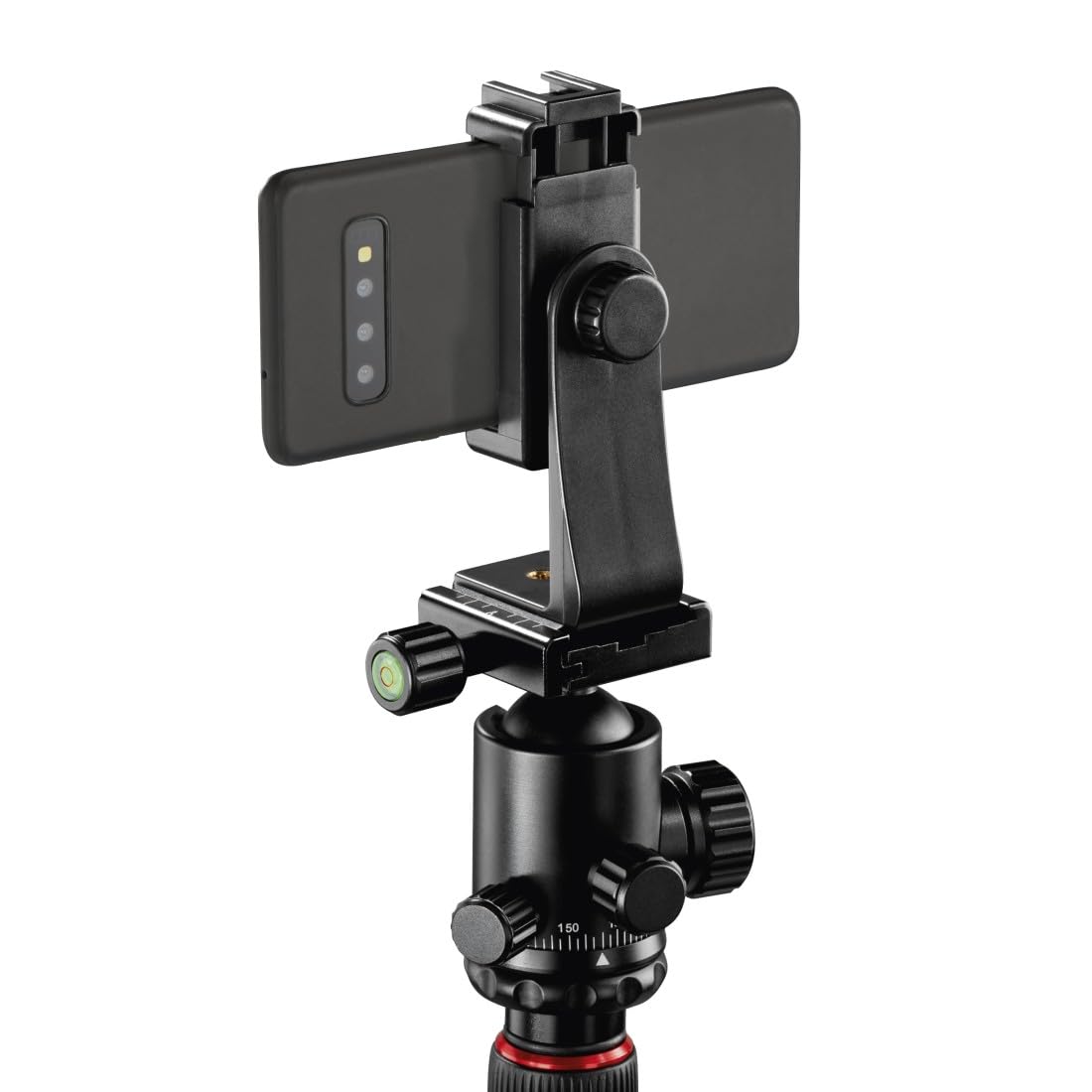 Hama Trépied Appareil Photo 2 en 1 Ramble II Duo (Plaque de Montage Rapide pour Portable, Ultraléger en Carbone, Macrophoto, Monopod ou Tripode, Max. 160 cm, tête sphérique rotative, Sac) Noir