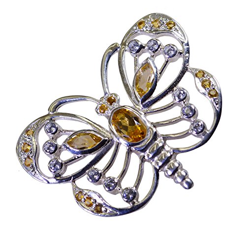 Collier papillon citrine en argent pour illuminer vos tenues