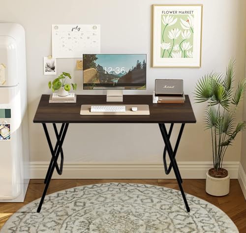Image of Torche Multipurpose Foldable & Portable Study Table, Computer Desk, Foldable for Office Work, Laptop Desk, 2 Seater Dining Table for Home and Office (Exotic Teak)