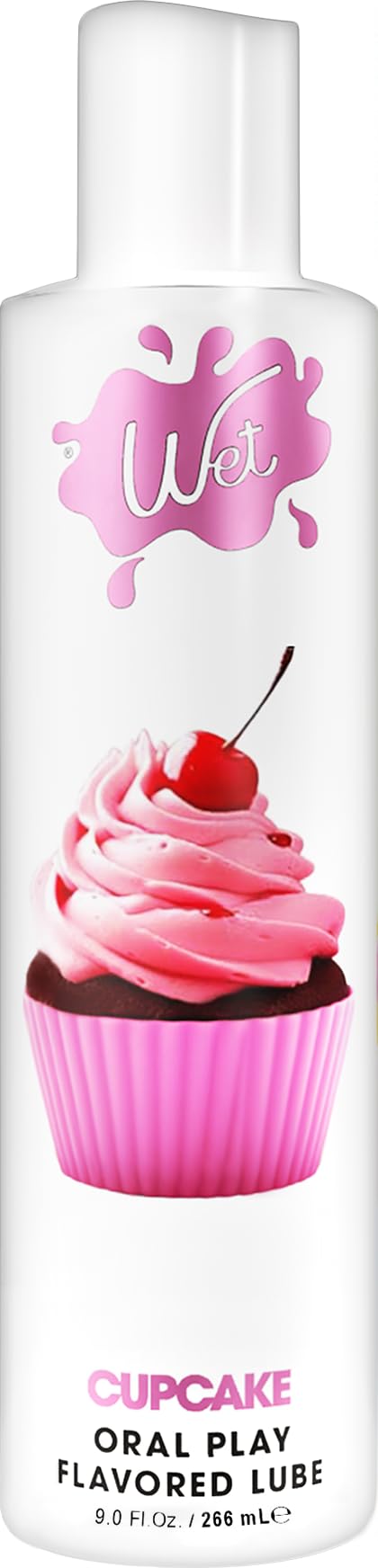 Wet Frosted Cupcake Edible Lube, Condom Safe, Sugar-Free, 9 Fl Oz