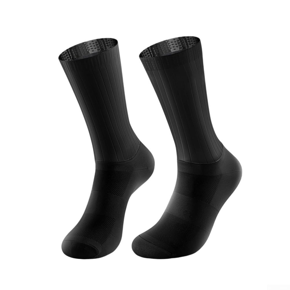 Chaussettes de cyclisme antidérapantes en silicone, résistantes au glissement et à la déformation, pour route, course et fitness