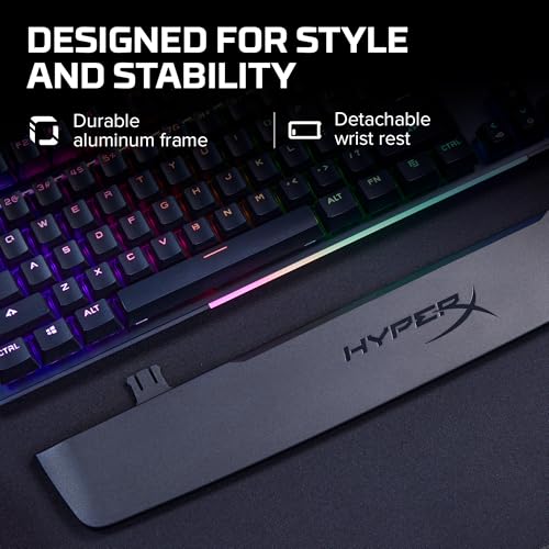 Image of HyperX Alloy Mkw100 Mechanical Gaming Keyboard, Dynamic RGB Lighting, Onboard Memory to Save Lighting Profiles, Dust-Proof Mechanical Switches (4P5E1Aa#Aba), Wired, Black
