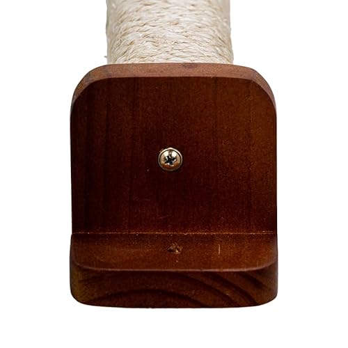 Arranhador Vertical De Parede Em Madeira Resistente Para Gatos