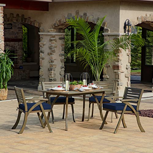 Arden Selections Profoam Essentials 20 X 20 X 3.5 Inch Outdoor Dining Chair Cushion, Sapphire Blue Leala #TOP5