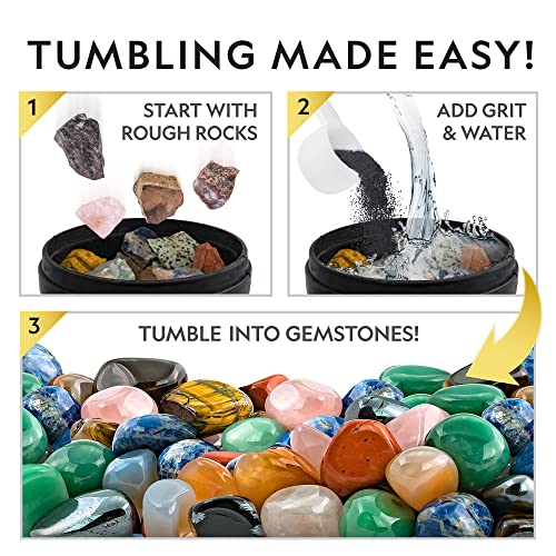 National Geographic Professional Rock Tumbler Kit – Extra Large 2 Lb. Barrel with 3-Speed Motor & 9-Day Timer – Geology DIY Kits for Adults, Rock Collection Hobby, Great Educational STEM Science Kit - Image 2