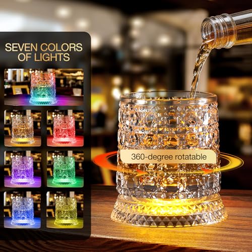 Verre à whisky classique à base rotative élégance pour bourbon