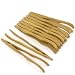 7" Reusable Bamboo Tongs, Curved Arms, Carbonized Brown - by BambooMN - 10 Pieces - Toast Tongs
