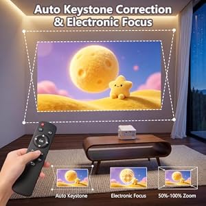 Mini Projector Portable Rotatable with Electronic Focus & Auto Kyestone — photo 4 of 6