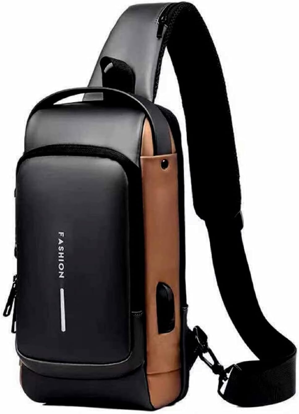 OTIPORTER Sling Bag Crossbody Shoulder Bag for Men Women Travel Business Bag Chest Crossbody bags with USB Charging Port Waterproof Small Backpack for Outdoor Hiking Running Sport