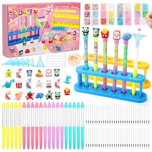 ESSALOO Laboratorio de Boligrafos Personalizables, Fabrica de Rotuladores, Kit Manualidades Niños con 100+ Accesorios, Juguetes & Regalo Niña 6/7/8/9/10 Años
