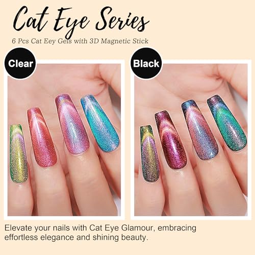 Esmaltes Gel EODCI 9D Cat Eye 7.5ml x6 con imanes miniatura 4