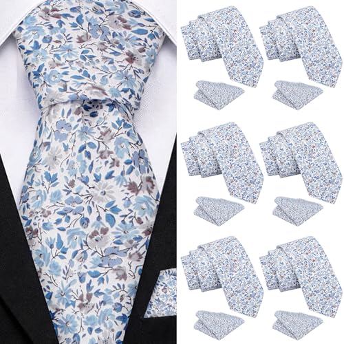 Image of Tie and Pocket Square Men Necktie | Satin Tie for Men, Wedding Groom Groomsmen Gift, Formal Neckties with Matching Handkerchief, Business Party Accessories