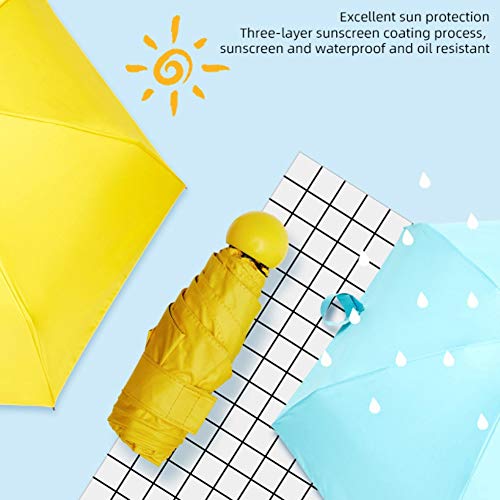 Luwsldirr Women Windproof Capsule Umbrella Portable Mini 5 Foldable Sun Uv Rain Protection Red #TOP4