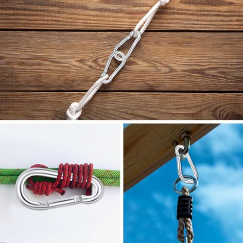 Tkypzy 12 Pack Spring Snap Hook Heavy Duty Snap Carabiner Clip For Outdoor Camping Hiking Fishing Traveling Swing Hammock Set 2 Inch Snap Hooks For Gym Quick Link Keychain Carabiners Spring Clips thumb #5
