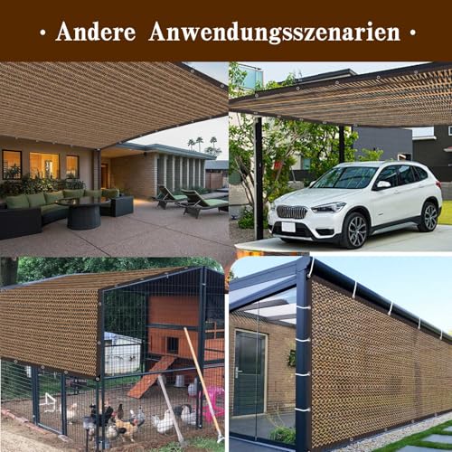 80% Shade Cloth, Durable Mesh Tarp with Grommets, Garden Sunblock Shade Cloth Shading Antifreezing for Plants Cover, Greenhouse, Barns Kennel, Patio, Tomatoes by QHAIYYBF - Used condition - Image 7