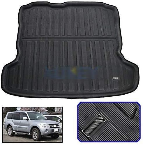 Fting Car Trunk Liner Protector for Pajero Shogun Montero 2007-2018 Tailored Vehicle Rear Cargo Liner Black Rubber Non-Slip Car Boot Liner, 2007 2008 2009 2010 2011 2012 2013 2014 2015 2016 2017 2018