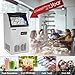 ROVSUN Stainless Steel Commercial Ice Maker Machine, Make 110lbs/24h, 24lbs Storage,Under Counter/Freestanding Automatic Ice Machine for Home Restaurant Bar Cafe