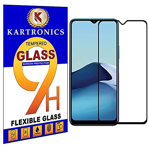 Image of Compatible with Vivo Y20 / Y20i / Y20S / Y20A / Y11S / Y12S / Y20G [Black] Tempered Glass Screen Protector with Edge to Edge Coverage and Easy Installation Kit