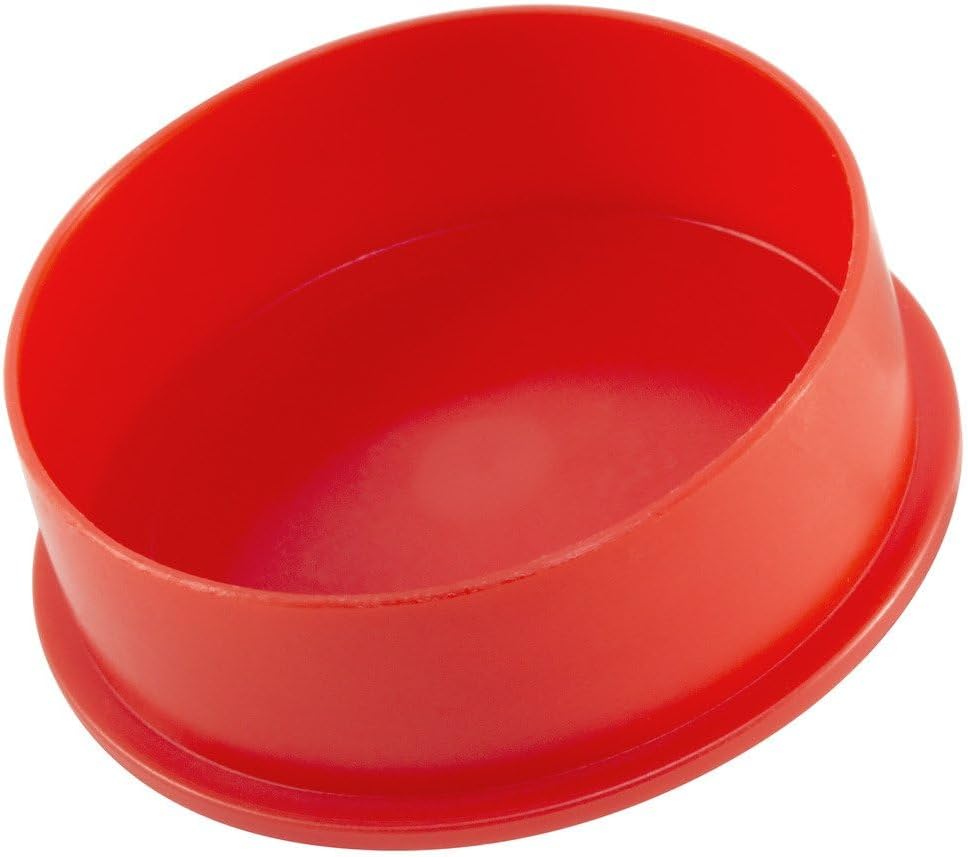 Caplugs EC-20 EC Series – Plastic Cap for Threaded Connectors, 500 Pack, Red LD-PE, Nominal Thread Size 1-1/4" Flanged, Protective Closures, Dirt and Moisture Seals, Finishing, Masking, Easy Removal