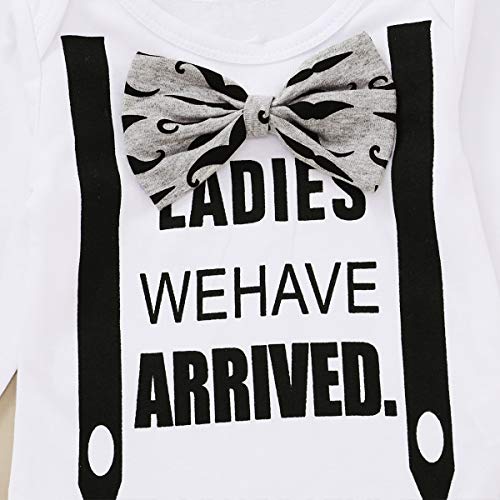 Newborn Boy Matching Outfit Twins Bodysuit Ladies We Have Arrived Romper4