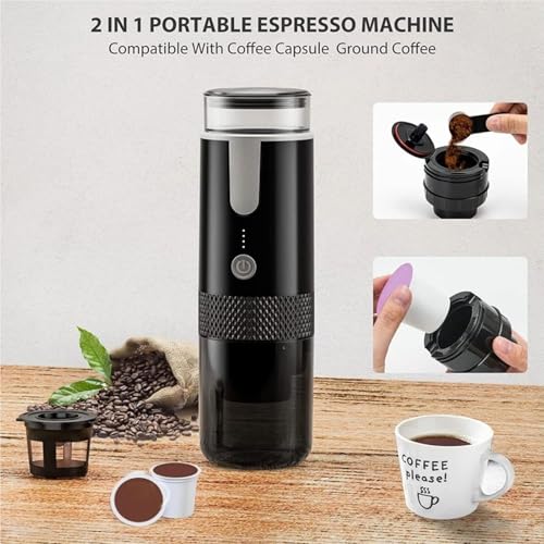 Cafetera portátil eléctrica con batería recargable 170 mL miniatura 3