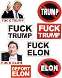 100 PCS Unti Truomp Stickers Fuck Truomp Stickers Anti Troump Merchandise Funny Decal Uwhenbo Waterproof Easy to Remove, No Residue Leaves, Funny Decal Fdt Sticker