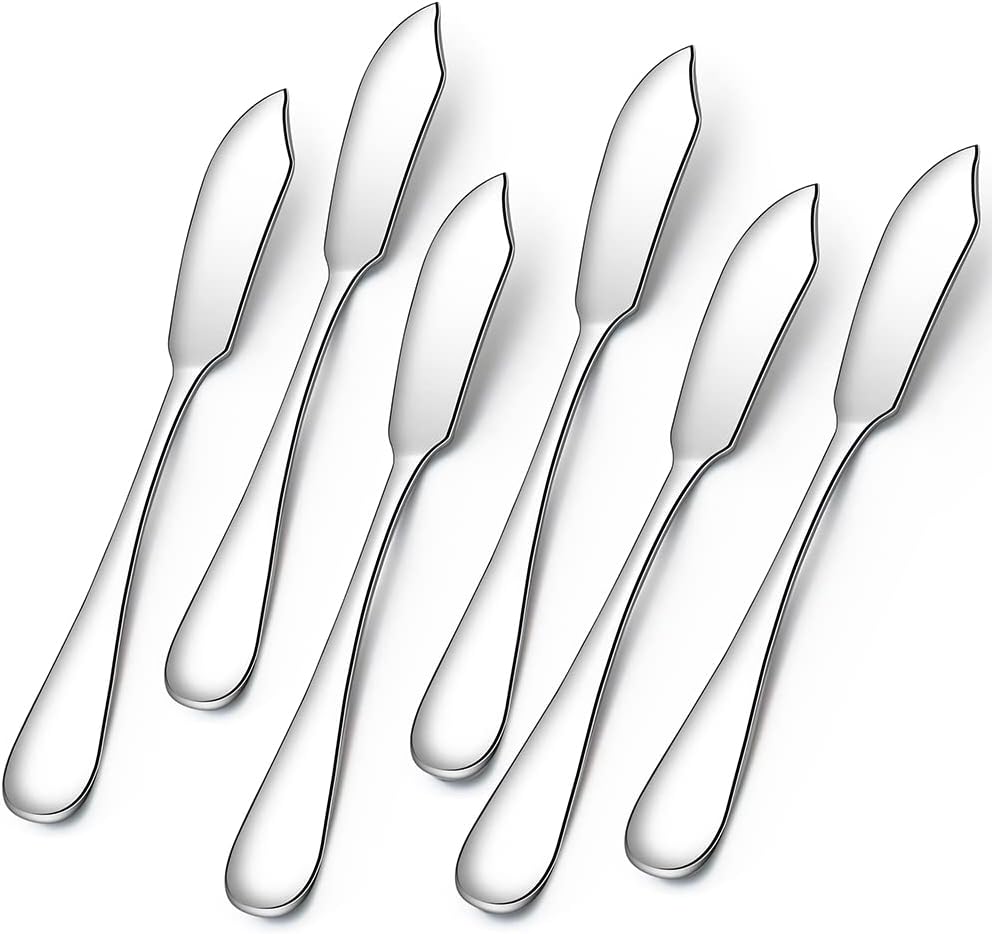 AOOSY Butter Knife,Cheese Knife, Cheese Spreaders, Cute Mini 5.91 inches Stainless Steel Kitchen Knives for Butter Sandwiches Cheese Breakfast,Packs Of 6 (Butter Knife in The Box)