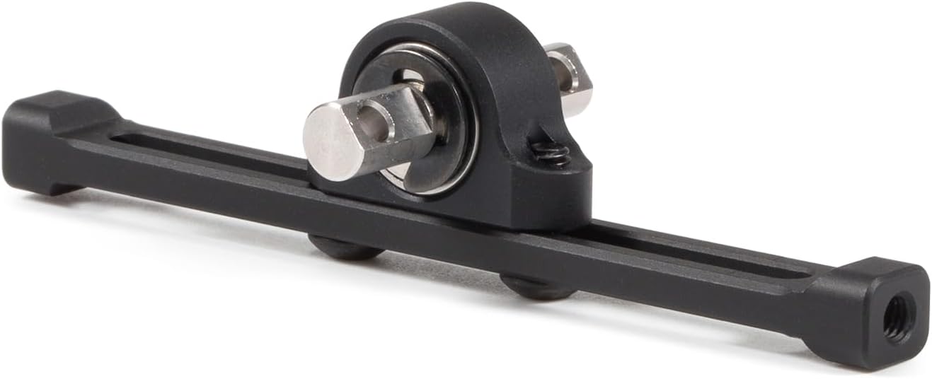 Adjustable Carrier Bearing 70mm Width Transfer Case, Aluminum Alloy CNC Machined for 1/10 RC Crawler LCG Chassis Cheater Rigs Comp Build (Black)
