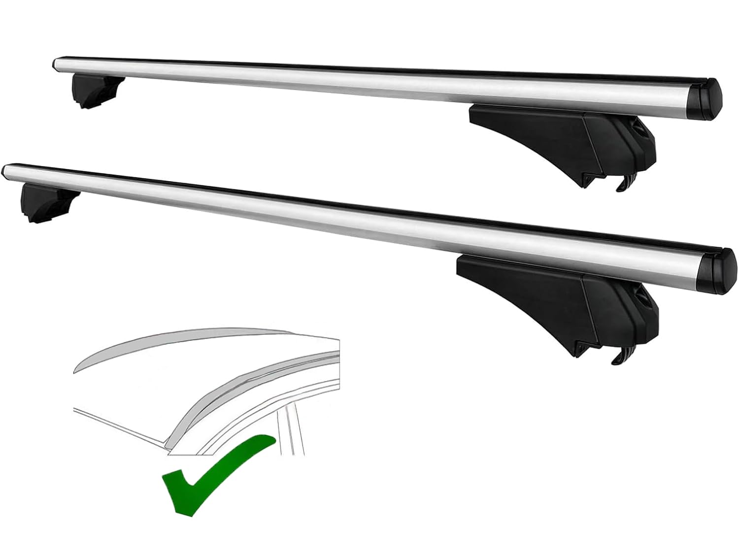 Barre Tetto Per Ford Kuga 2 (2013-2019) - Portapacchi In Alluminio Grigio, Modello ACE-1, 2 Barre