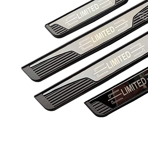 Car Door Entry Guard, For Toyota Tacoma 2016 2021 Kick Panels Guard Scuff Plate 4Pcs, Stainless Steel With Abs Car Door Sill Protector Cover, Automotive Interior Accessories #TOP4