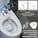 Ihatit Smart Toilet with Bidet Built in, Toilets with Tank, Auto Open Close, Auto Flush, Foot Sensor, Heated Seat, Warm Water, Foam Dispenser, Elongated Bidets for Modern Bathroom, Remote, Night Light