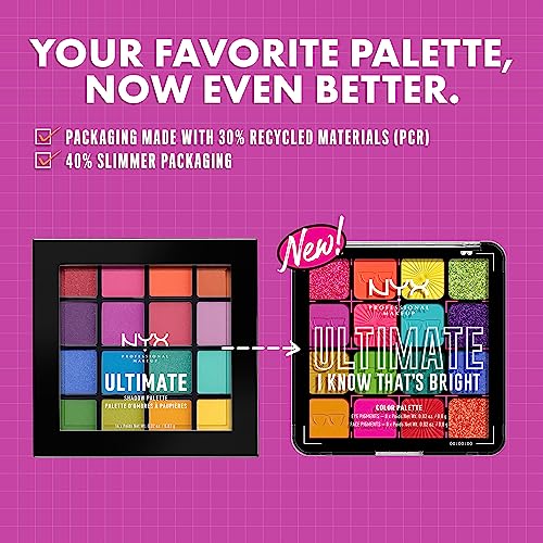 NYX PROFESSIONAL MAKEUP, Ultimate Shadow Palette, Eyeshadow Palette - I Know That's Bright - image 7
