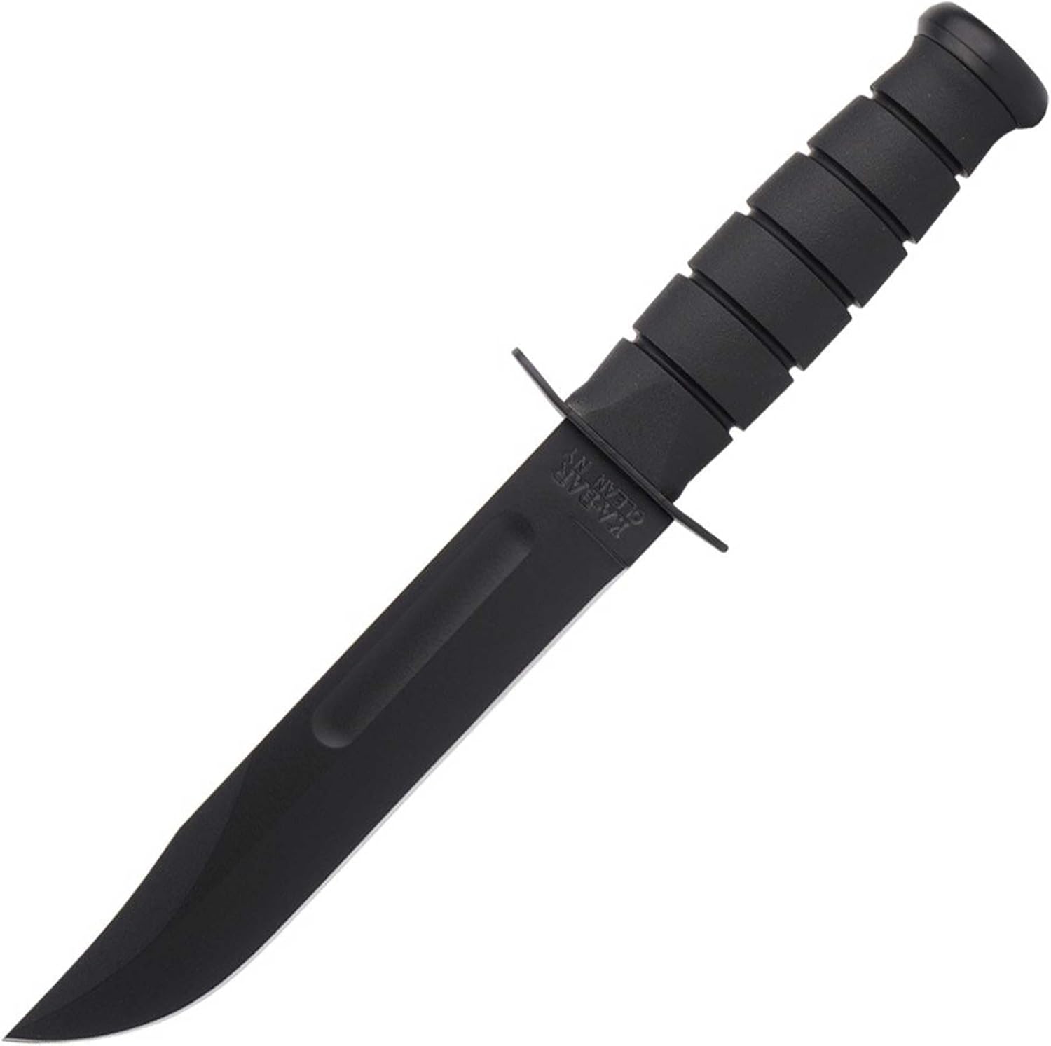 KA-BAR #1213 Black Straight Edge Knife / Hard Sheath