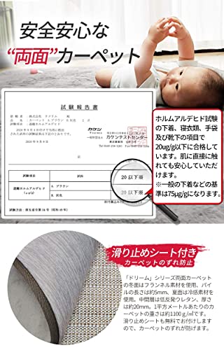 REDREAM ラグ カーペット 両面 低反発 全厚約25mm ラグマット 洗える 防音 滑り止め付き らぐまっと 夏用 接触冷感 冬用 ホット カーペット対応 約2畳 じゅうたん (ネイビー, 185x185cm 正方形) [5]