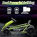 24V Go Kart for Kids 8-12 Years, 300W*2 Extra Powerful Motors, 9Ah Large Battery 8.1MPH High Speed Drifting with Music, Horn,Max Load 155lbs Outdoor Ride On Toy for Teens (Green)