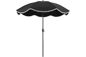 9' Patio Umbrella - Black and White